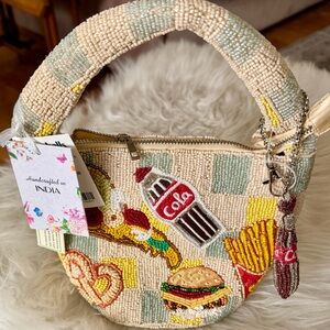 Handcrafted Beaded Fast Food Themed Bag